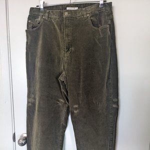olive green corduroy pants